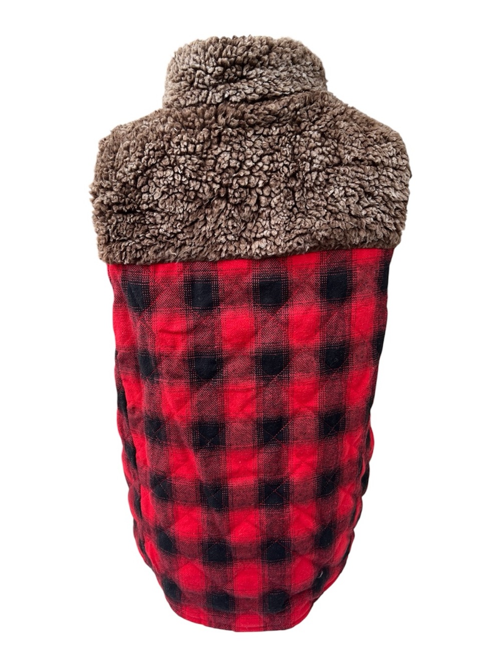 Simply Southern Womens M Deep Pile Fleece Flannel Quilted Puffer Vest Jacket - Picture 4 of 7